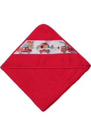 Erwin Müller Kapuzenhandtuch Kapuzenbadetuch, Frottier (1-St), Walk-Frottier Motiv rot