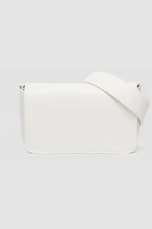 QS by s.Oliver Tragetasche City-Bag aus Lederimitat mit abnehmbarem Logo-Schultergurt, Logo beige