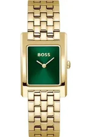 HUGO BOSS Quarzuhr LUCY 1502785, Armbanduhr, Damenuhr, Edelstahlarmband, analog goldfarben