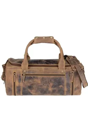 Greenburry Reisetasche Vintage, Weekender, Leder, Sporttasche braun