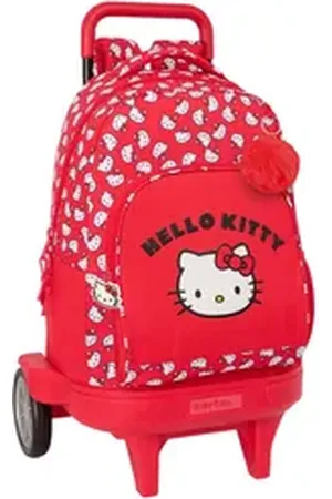 Hello Kitty Rucksack Kinder Rucksack Iconic Weiß Rot 33 x 45 x 22 cm