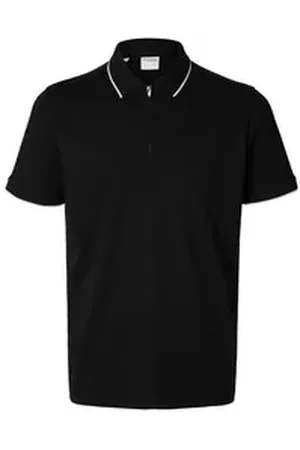 SELECTED HOMME Poloshirt - Stilvolles und modisches kurzarm Poloshirt mit Zip schwarz S