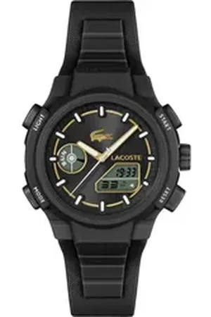 Lacoste Quarzuhr LC33 2001434, Armbanduhr, Damenuhr, Silikonarmband, analog, digital, Stoppfunktion schwarz