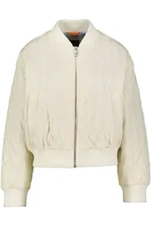 HUGO BOSS Bomberjacke Damen Bomberjacke wasserabweisend C_PIKOMBA1 weiß 40