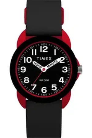 Timex Quarzuhr TIME TEACHER TW2W91900VV, Armbanduhr, Kinderuhr, Lernuhr, Geburtstag, Schulanfang, Geschenkidee schwarz