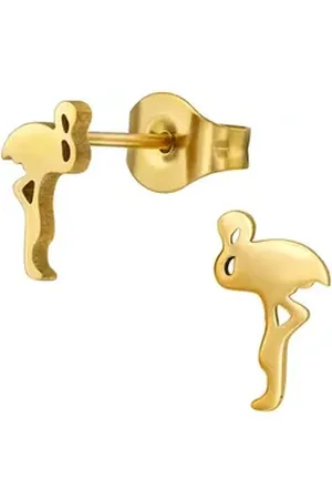 Monkimau Ohrring-Set Flamingo Kinder Ohrringe Chirurgenstahl Mädchen Geschenk, Hypoallergen