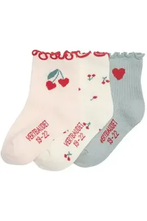 Vertbaudet Socken 3er-Pack Baby Socken mit Kirschen 3er-Pack rosa 19/22