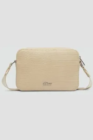 QS by s.Oliver Tragetasche Kunstleder-Tasche in Reptilleder-Optik braun