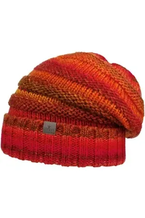 Lierys Beanie (1-St) Herrenmützen mit Umschlag, Made in Germany orange