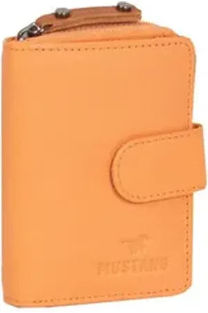 Mustang Geldbörse Seattle, aus echtem Leder orange