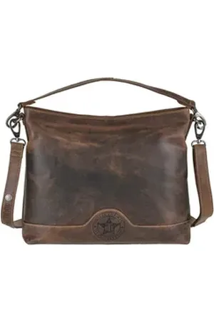Billy The Kid Shopper Ranger, Handtasche Damen, Umhängetasche, Ledertasche braun