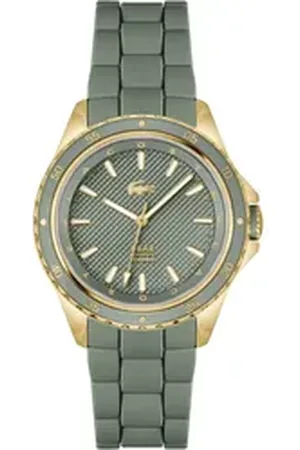 Lacoste Quarzuhr SANTORINI 2001427, Armbanduhr, Damenuhr, Silikonarmband, analog grün