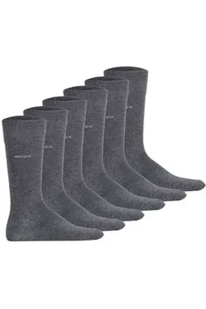 HUGO BOSS Kurzsocken Herren Socken 6er Pack Baumwollmischung (Packung, 6er Pack) grau|schwarz 43-46