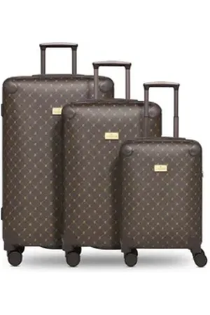 Lazarotti Trolleyset Palermo, 4 Rollen, (3-teilig, 3 tlg), Polypropylen, PVC braun