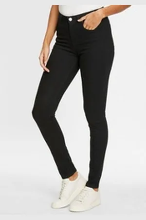 Tamaris Skinny-fit-Jeans mit Logo-Badge - NEUE KOLLEKTION schwarz 42