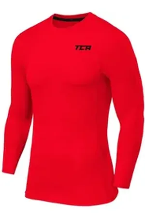 TCA Funktionsshirt Jungen Kompressionsshirt Thermo - Rot, 8-10 Jahre (1-tlg) rot 8-10 Jahre
