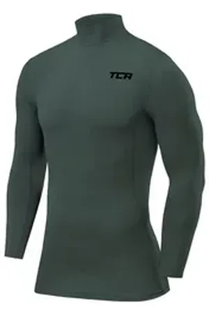 TCA Funktionsshirt Jungen Kompressions Thermoshirt, Langarm, Dunkelgrün, 12-14 Jahre (1-tlg) grün 12-14 Jahre