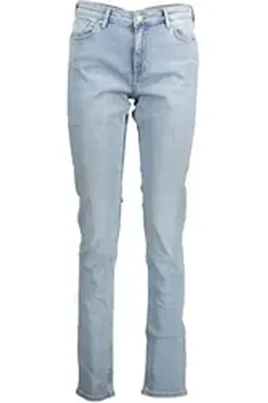 GANT 5-Pocket-Jeans Damen Slim Fit Jeans Blau aus Bio-Baumwolle - Verwaschener Look 29 L34
