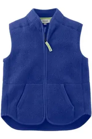hessnatur Fleeceweste Fleece Regular aus reiner Bio-Baumwolle (1-tlg) blau 158/164