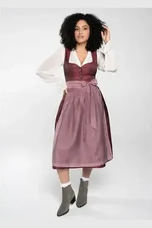 SPIETH & WENSKY Dirndl Flamingo (1-tlg) Schimmernde Knöpfe rosa 30 Damen