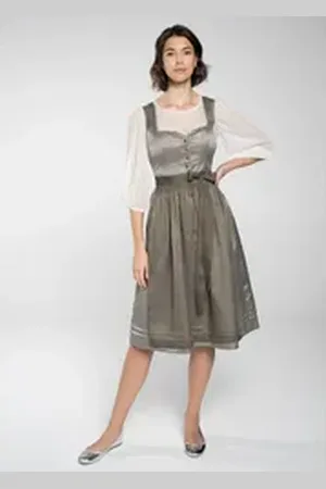 SPIETH & WENSKY Dirndl Flamingo (1-tlg) Schimmernde Knöpfe grün 30 Damen
