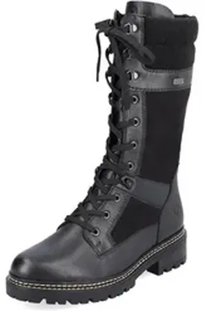 Remonte Stiefel Glattleder Schnürstiefel schwarz 40 EU