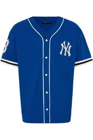 Redbridge T-Shirt mit Knopfleiste - Baseball-Shirt - Sportlicher Look, Regular Fit blau L