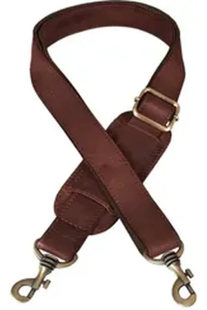 STILORD Schulterriemen "Elli" Wechselgurt Leder mit Schulterpolster braun