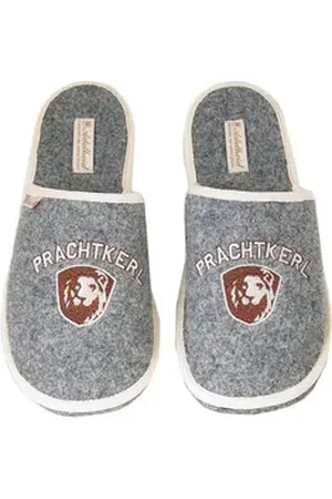 Adelheid Prachtkerl Filzpantoffel Pantoffel grau 44-45 EU