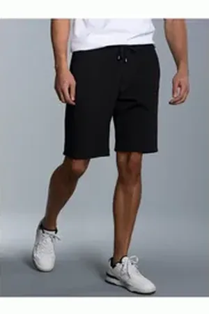 Trigema Bermudas Shorts in strukturierter Sweat-Qualität (1-tlg) schwarz M