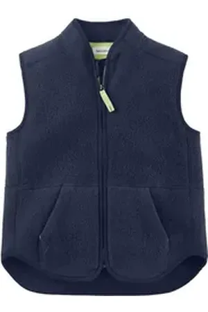 hessnatur Fleeceweste Fleece Regular aus reiner Bio-Baumwolle (1-tlg) blau 134/140