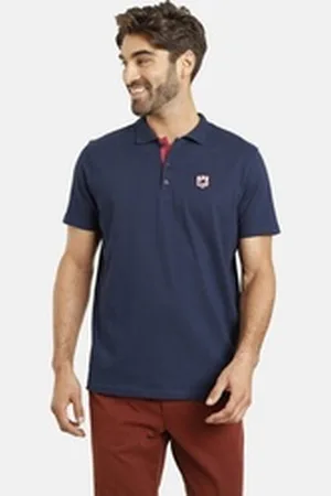 Jan Vanderstorm Poloshirt NISSE mit verlängertem Rückenteil blau 7XL (80/82)