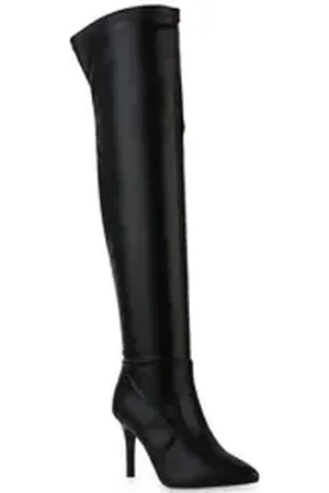 VAN HILL 840768 Overkneestiefel Schuhe schwarz 41 EU