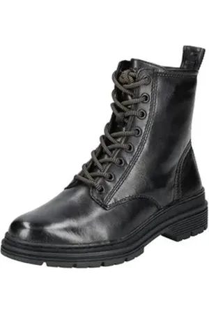 Tamaris Stiefelette Leder/Textil Schnürstiefelette schwarz 36 EU