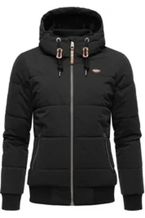 Ragwear Steppjacke Nuggys Solid stylische und taillierte Winterjacke schwarz XXXL (46)