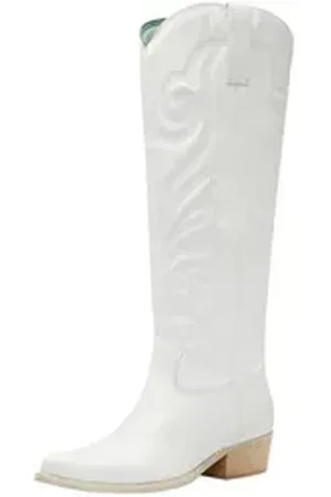 Felmini Stiefel Leder Bikerboots weiß 42 EU