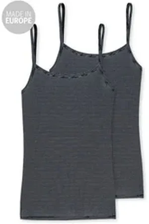 Schiesser Tanktop diverse Damen Shirts (2-tlg) blau 42