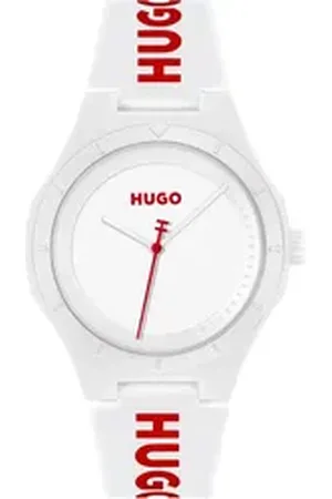 HUGO BOSS Quarzuhr #LIT FOR HIM 1530345, Armbanduhr, Herrenuhr, Mineralglas, Silikonarmband weiß