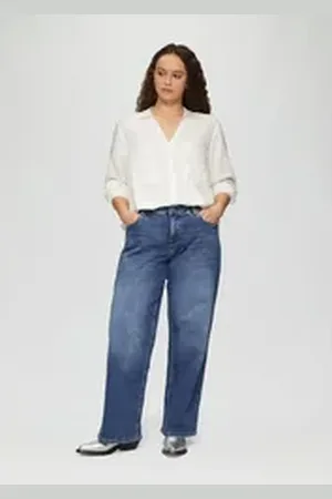 QS by s.Oliver 5-Pocket-Jeans Jeans / Slim Fit / Mid Rise / Wide Leg / Superstretch blau 54