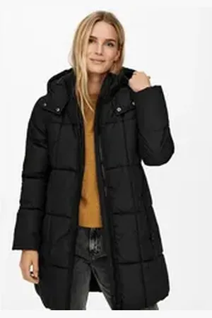 JDY Steppmantel DAISY LIFE LONG PADDED JKT. OTW NOOS schwarz S (36)
