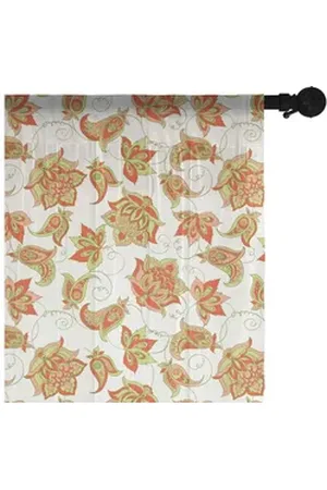 Abakuhaus Gardine schiere Drapierung für Hochzeit Party 2 Panels, Paisley Ottoman Vivid Entwurf grün|rot 274 cm x 220 cm