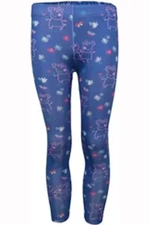Peppa Pig Leggings Peppa Wutz Pig Mädchen Kinder Leggings Hose Gr. 92 bis 128 lila 122/128