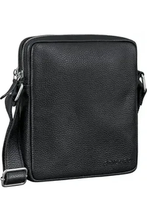 STILORD Schultertasche "Zander" Vintage Leder Umhängetasche Herren Klein für 8 Zoll Tablet schwarz
