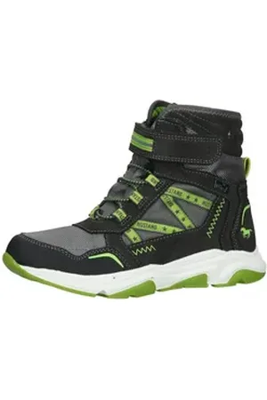 Mustang Stiefelette Lederimitat/Textil Schnürstiefelette grau 37 EU
