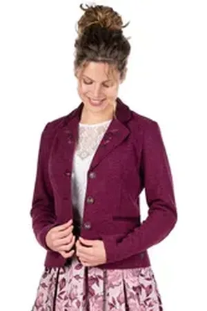 SPIETH & WENSKY Trachtenjanker Walkjacke Damen - FORMOSA - beere 40