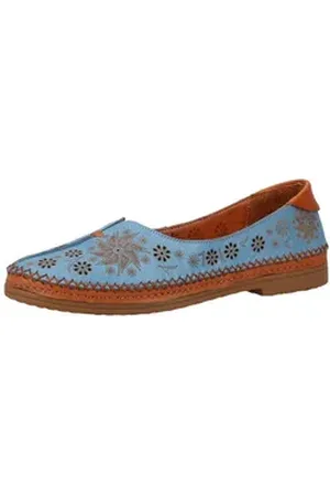 Cosmos Slipper Leder Slipper blau 38 EU