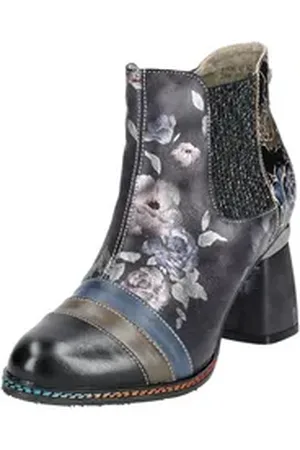 LAURA VITA Stiefelette Leder/Textil High-Heel-Stiefelette schwarz 38 EU