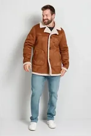 Boston Park Funktionsjacke Jacke Lederoptik Teddyfutter bis 74 rosa 58
