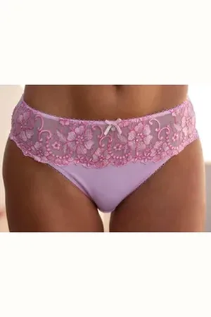 Lascana Bikinislip Wanda mit Stickerei Spitze in floraler Optik rosa 44/46