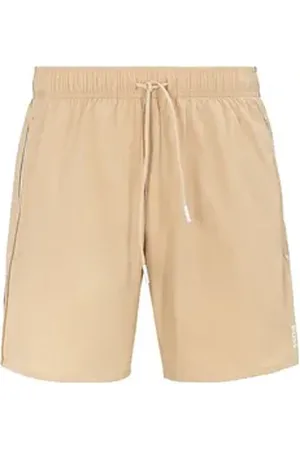 HUGO BOSS Badeshorts Iconic mit seitlichen Kontraststreifen beige XL